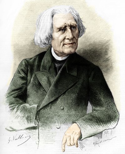 Portrét Franze Liszta (1811-1886) maďarského skladatele a klavíristy. od Unknown artist
