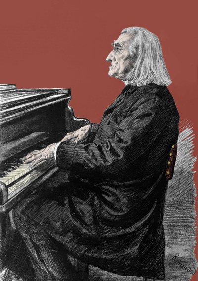 Portrét Franze Liszta (1811-1886), maďarského klavírního skladatele a klavíristy. od Unknown artist