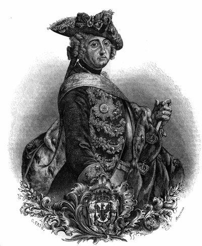 Portrét Fridricha II. (1712-1786), pruského krále, známého jako Fridrich Veliký. od Unknown artist