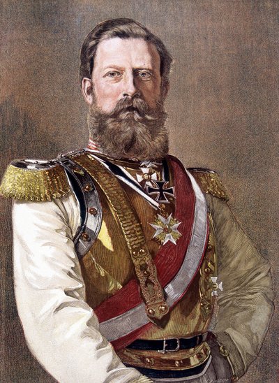 Portrét Fridricha III. (1831-1888), německého císaře a pruského krále. od Unknown artist
