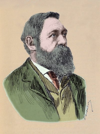 Portrét Friedricha Engelse (1820 - 1895) německý filozof a socialistický teoretik. od Unknown artist