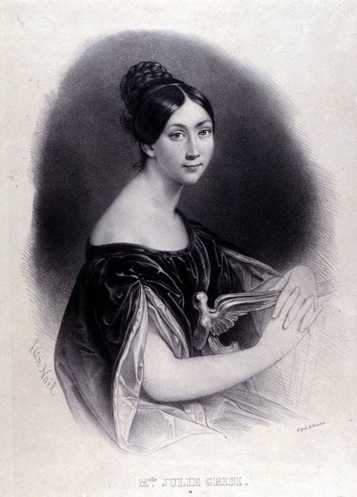 Portrét GRISI Giulia (Julie) (1811-1869) italská sopranistka. od Unknown artist
