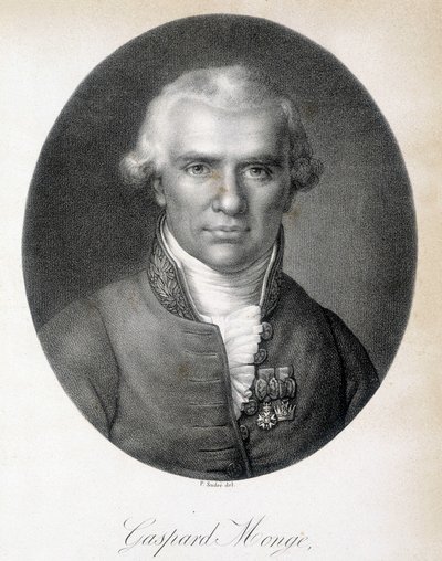 Portrét Gaspard Monge, Comte de Peluse (1746 - 1818), francouzský matematik - rytina od Unknown artist