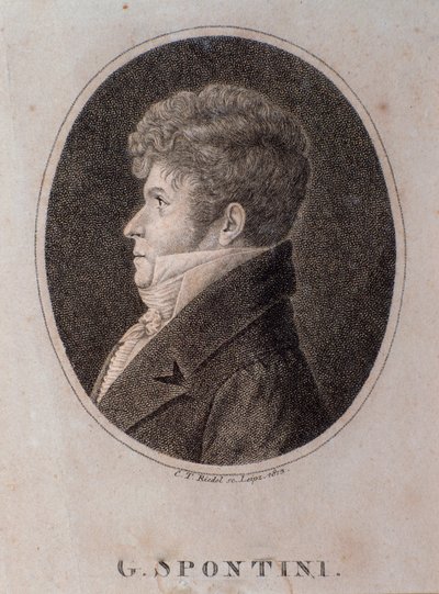 Portrét Gaspare Spontiniho (rytina od Unknown artist