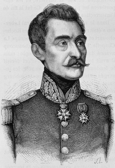 Portrét generála Bréa. Rytina z konce 19. století v „Histoire de France““ od H. Martina. od Unknown artist