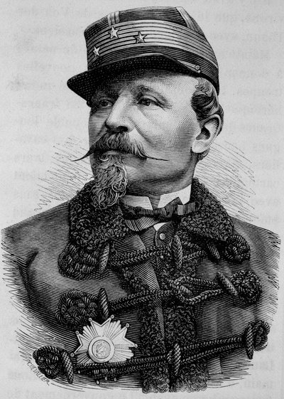 Portrét generála Chanzyho (1823 - 1883). Rytina konce 19. století v „Histoire de France““ od H. Martina. od Unknown artist