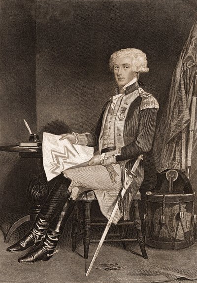 Portrét generála La Fayetta (Lafayette) (1757-1834). od Unknown artist