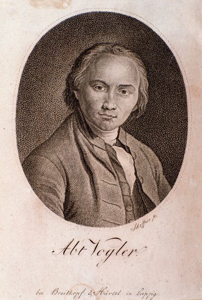 Portrét Georga Josepha Voglera (abbe Vogler) (rytina) od Unknown artist