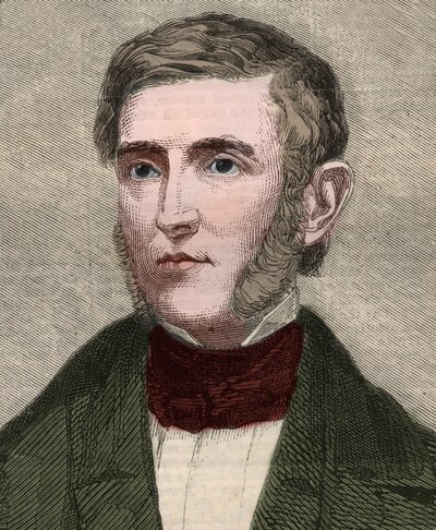Portrét George Bancrofta (1800-1891), amerického historika a politika. Gravírování do „“ The illustrated London News““ z 23. ledna 1858. od Unknown artist