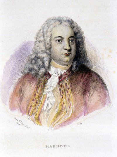 Portrét George Fredericka Händela (Georg Friedrich Händel od Unknown artist