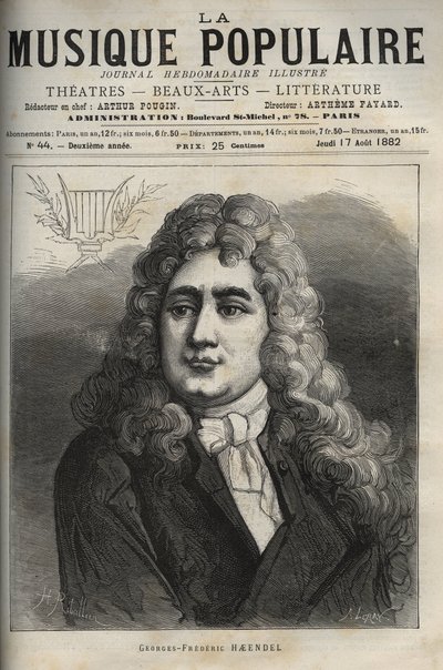 Portrét George Fredericka Händela (Georg Friedrich Händel od Unknown artist
