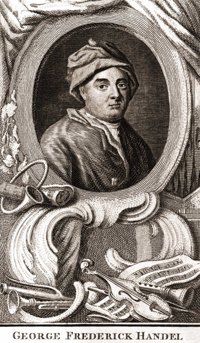 Portrét George Fredericka Händela (Georg Friedrich Händel od Unknown artist