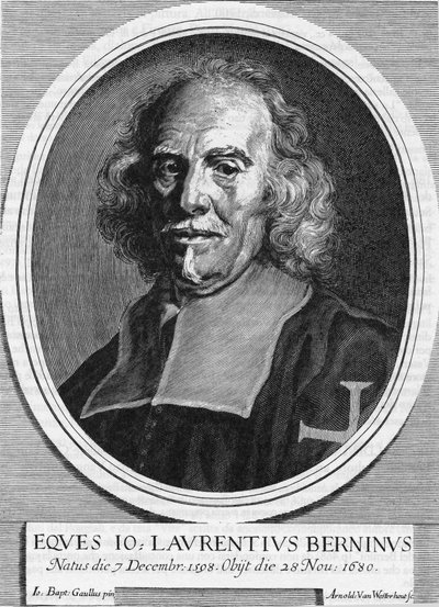 Portrét Gian Lorenzo (Gianlorenzo) Bernini známý jako The Bernini (1598-1680) (1598 - 1680), italský sochař, malíř a architekt. Rytina Arnolda Van Westerhouta z roku 1682. od Unknown artist