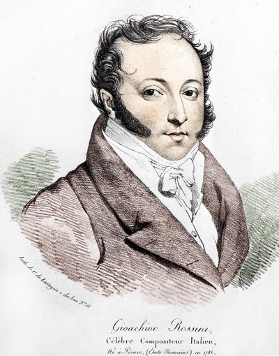 Portrét Gioacchina Rossiniho (1792-1868). od Unknown artist