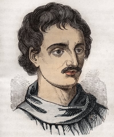 Portrét Giordana Bruna (1548-1600) italského dominikánského mnicha, filozofa, matematika, básníka a astrologa. od Unknown artist