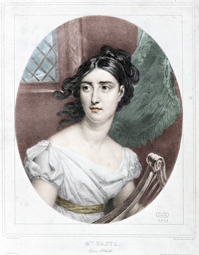 Portrét Giuditty Pastaové (1797-1865) od Unknown artist