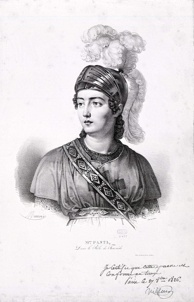 Portrét Giuditty Pastaové (1797-1865). od Unknown artist