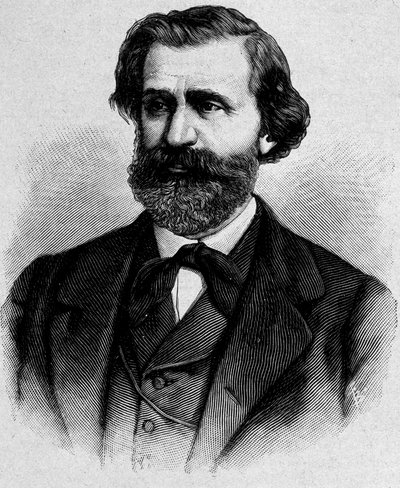 Portrét Giuseppe Verdiho, italského skladatele (1813 - 1901) od Unknown artist