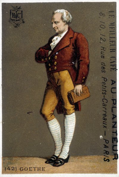 Portrét Goetha. Kresba sd. 19. století. Portrét Goetha v nohách. Kresba sd. 19. století. od Unknown artist