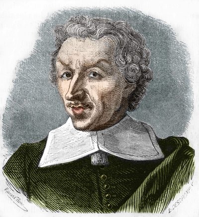 Portrét Gui (Guy) Patina. Francouzský lékař a spisovatel (1601 až 1672). Rytina z roku 1866. od Unknown artist