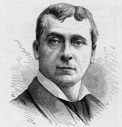 Portrét Gustava Wormse (nar. 1836), francouzský komik, člen Comedie Francaise v letech 1858 až 1900. Rytina v „“ Le Monde Illustré““ n¡1168 ze dne 16. srpna 1879. od Unknown artist