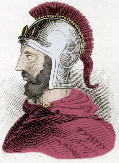 Portrét Hannibala nebo Annibala Barcy (asi 247-183 př. n. l.), kartáginského vojevůdce a státníka. od Unknown artist