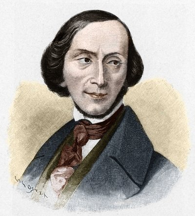 Portrét Hanse Christiana Andersena (1805-1875), dánského spisovatele. od Unknown artist