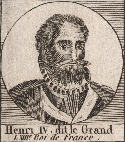 Portrét Jindřicha IV. (1553-1610) Francouzského krále - Portrét Jindřicha IV. (1553-1610) Francouzského krále - rytina z „Instruction sur l