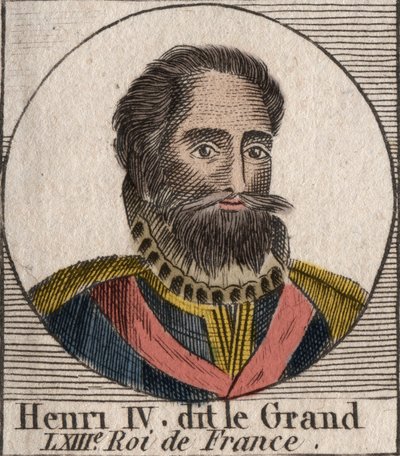 Portrét Jindřicha IV. (1553-1610) Francouzského krále - Portrét Jindřicha IV. (1553-1610) Francouzského krále - rytina z „Instruction sur l