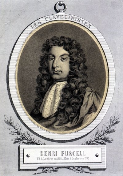 Portrét Henryho Purcella (1659 - 1695), britského skladatele. od Unknown artist