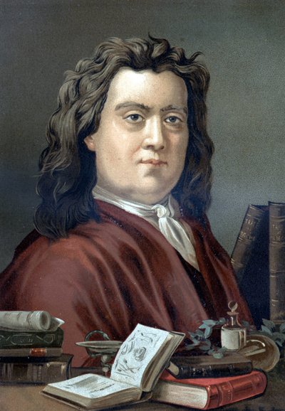 Portrét Hermanna Boerhaavea (1668 - 1738), nizozemského lékaře a chemika, podle knihy „Věda a její muži“ od Louise Figuiera. Barcelona 1881 od Unknown artist