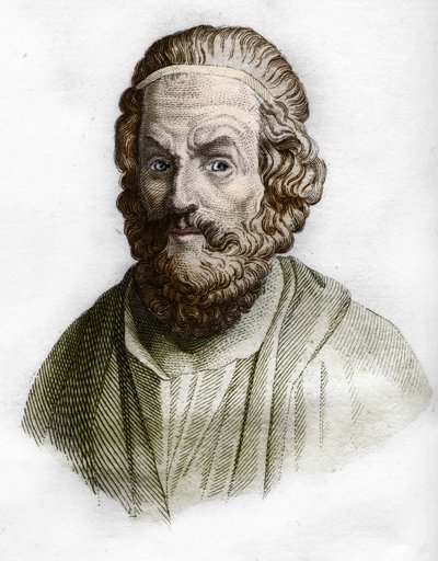 Portrét Homéra (9. století př. n. l.) řecký básník. v dávné historii Rollin.1829 od Unknown artist
