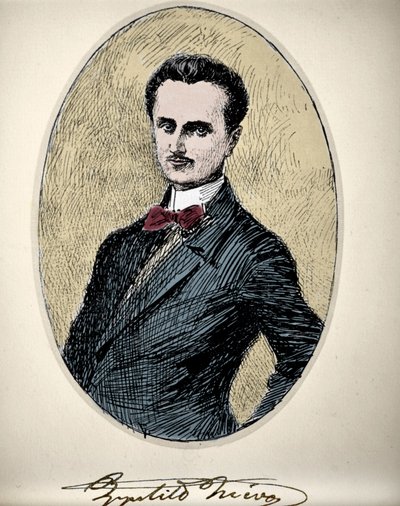 Portrét Ippolita Nieva (1831-61), italského spisovatele a vlastence. od Unknown artist
