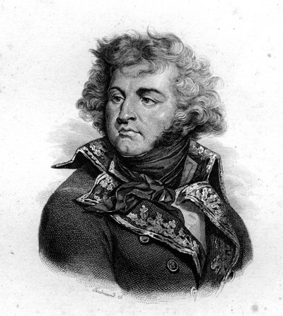 Portrét J.B. Klebera, narozen 1754, zabit 1800, rytina 19. stol. od Unknown artist