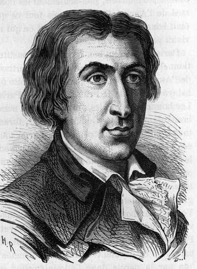 Portrét Jacquese Pierra Brissota de Warville, francouzského novináře a politika (1754 - 1793). Založil Societe des Amis des Blacks, zastánce zrušení otroctví Rytina 19. století. od Unknown artist