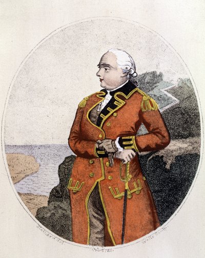 Portrét Jamese Cooka (1728 - 1779) od Unknown artist