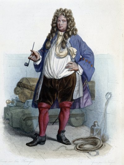 Portrét Jeana Barta, francouzského lupiče (1650-1702) - v „“Le Plutarque francais““, od Mennecheta od Unknown artist