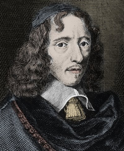Portrét Jeana Chapelaina (1595-1674), francouzského básníka - Rytina - Jean Chapelain (1595-1674) Francouzský básník a literární kritik - Rytina od Unknown artist