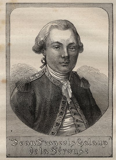 Portrét Jeana Francoise de Galaup, hraběte z La Perouse (1741-1788) - ilustrace převzata z „Velkých námořníků 18. století““ od Unknown artist