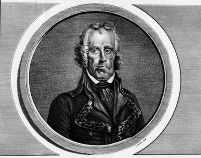 Portrét Jeana Nicolase Houcharda (1738-1793), generál francais. Rytina v „“ Kompletní sbírka historických obrazů francouzské revoluce, ve třech svazcích.“““ 1804. od Unknown artist