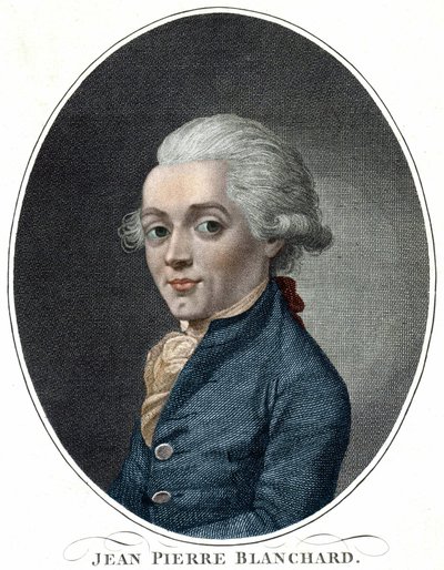 Portrét Jeana Pierra Blancharda (1709 - 1853), letecký francouz od Unknown artist