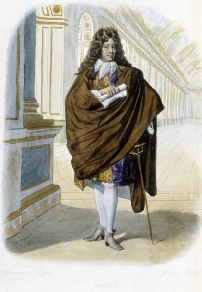 Portrét Jeana Racina, francouzského dramatika a básníka (1639 - 1699) - v „“ Le Plutarque francais“, Ed. Mennechet od Unknown artist