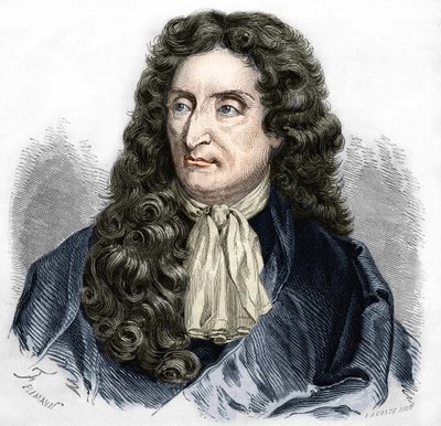 Portrét Jean de La Fontaine (1621-1695), francouzský básník. od Unknown artist
