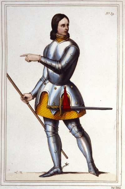 Portrét Johanky z Arku (1412-1431), rytina francouzské hrdinky z roku 1830 od Unknown artist