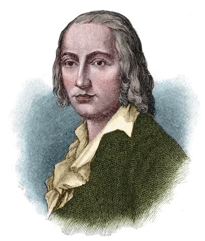 Portrét Johanna Christiana Friedricha Holderlina (1770-1843), německého básníka a romantického myslitele. od Unknown artist