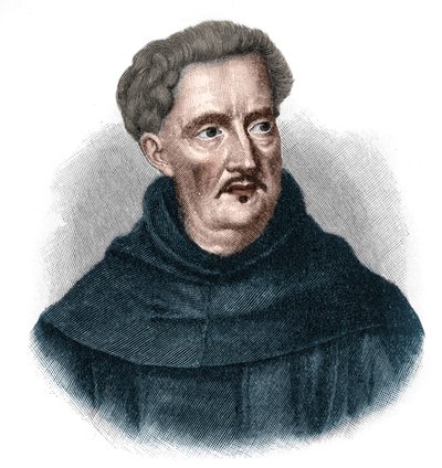 Portrét Johanna Ulricha Megerleho, dit Abraham a Sancta (Santa) Clara 1607-1680. Populární prediktor rakouského baroka. od Unknown artist