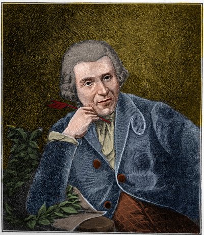 Portrét Johanna Wilhelma Ludwiga Gleima (1719-1803) německý básník. od Unknown artist