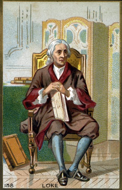 Portrét Johna Locka (1632 - 1704) anglický filozof. Chromolitografie 19. století. od Unknown artist