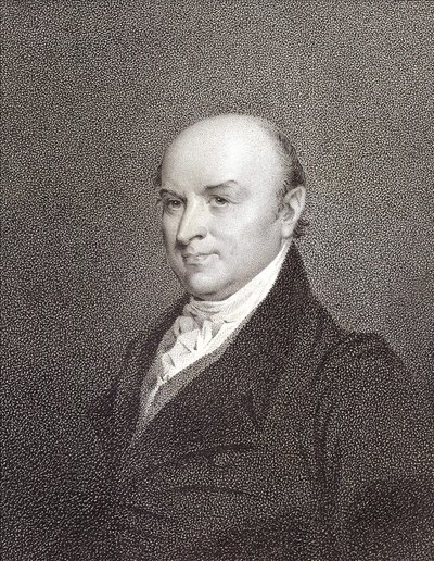 Portrét Johna Quincyho Adamse (1767 - 1848), syna prezidenta Johna Adamse a prezidenta Spojených států (1825 - 1829). Gravírování sd. 19. století. od Unknown artist
