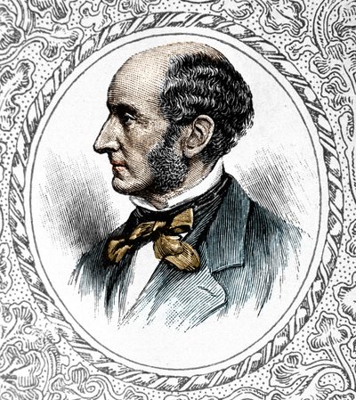 Portrét Johna Stuarta Milla. Britský filozof a ekonom 1806 až 1873 od Unknown artist